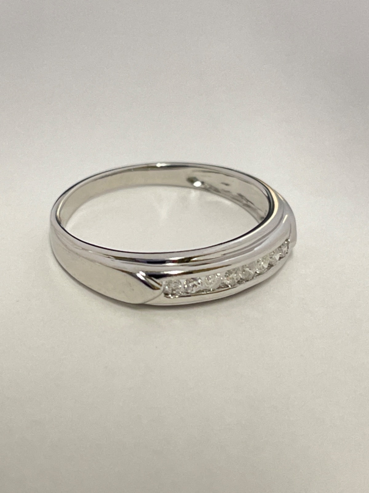 14K White Gold Engagement Ring with Diamond