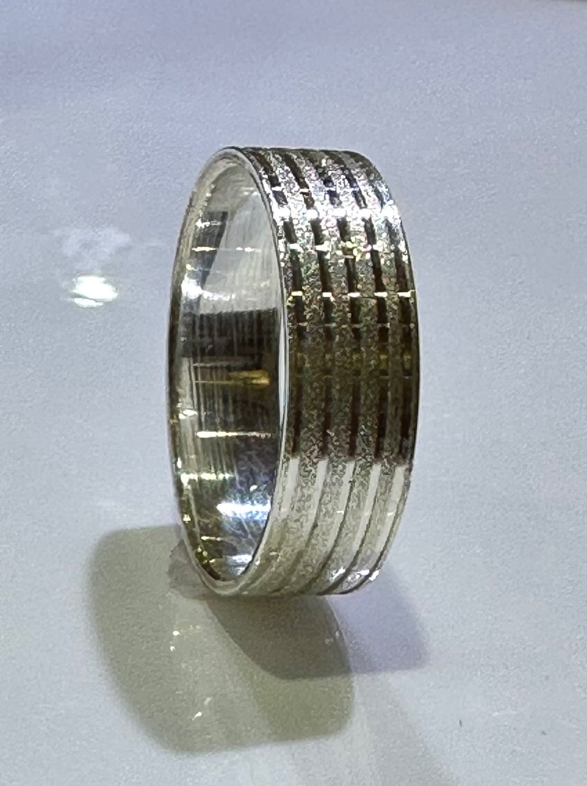 White Silver Engagement Ring