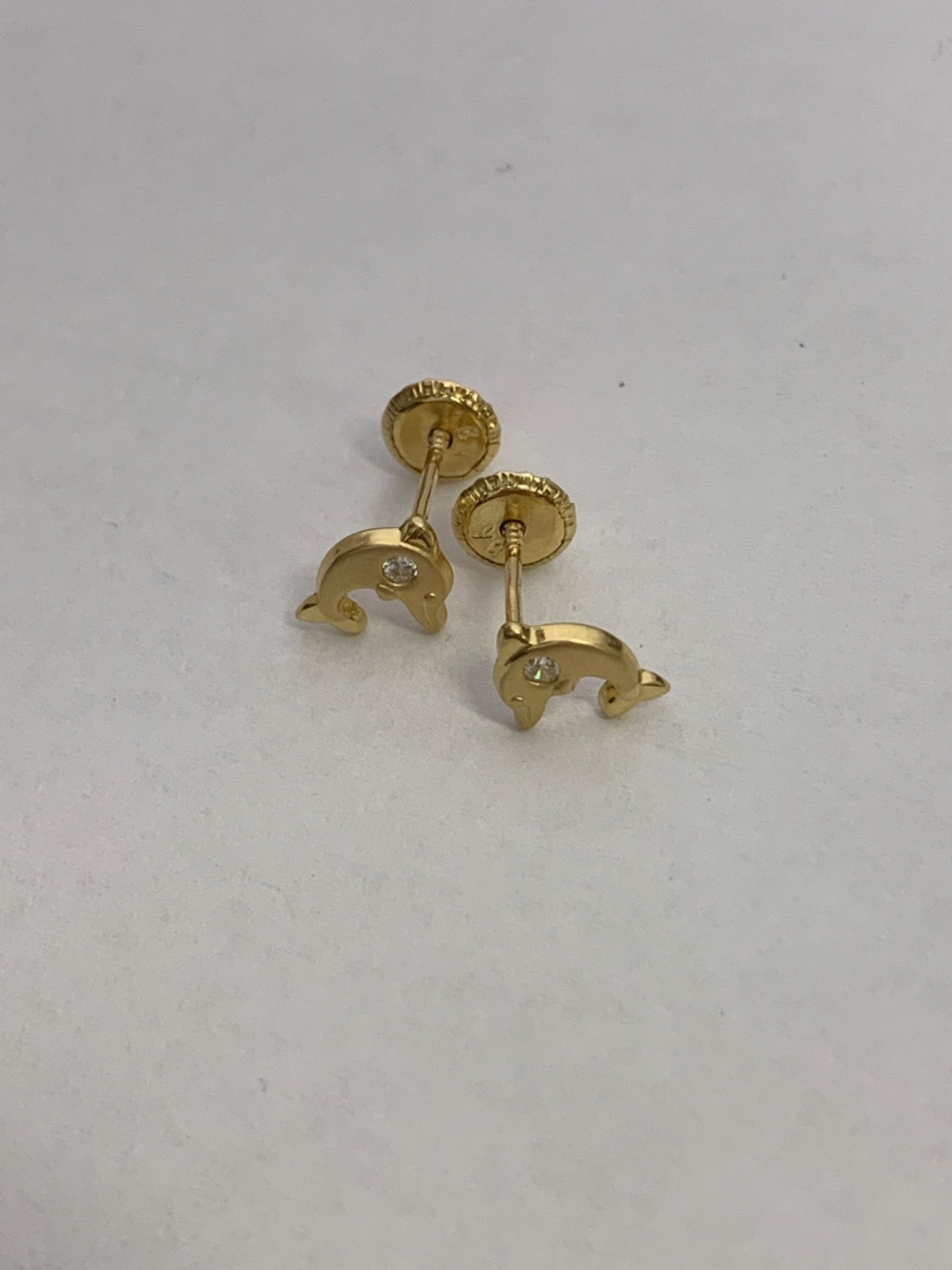 18K Yellow Gold Earring with CZ