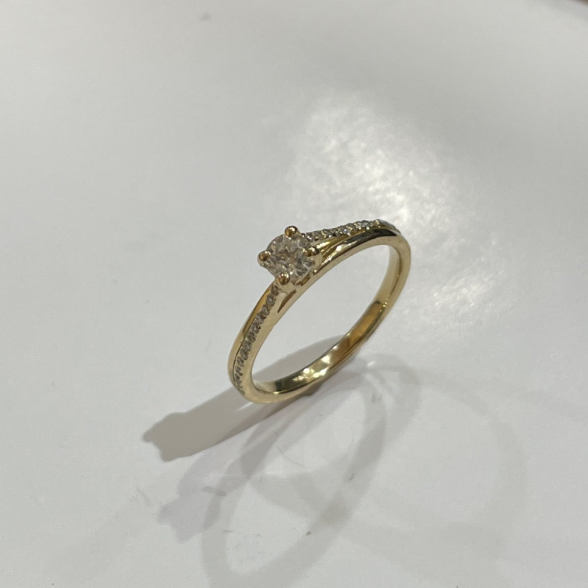 14K Yellow Gold Engagement Ring with Diamond