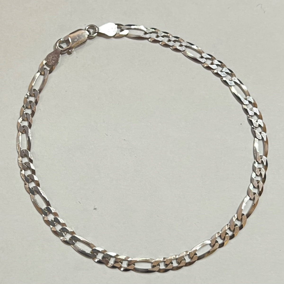 Silver Figaro Bracelet