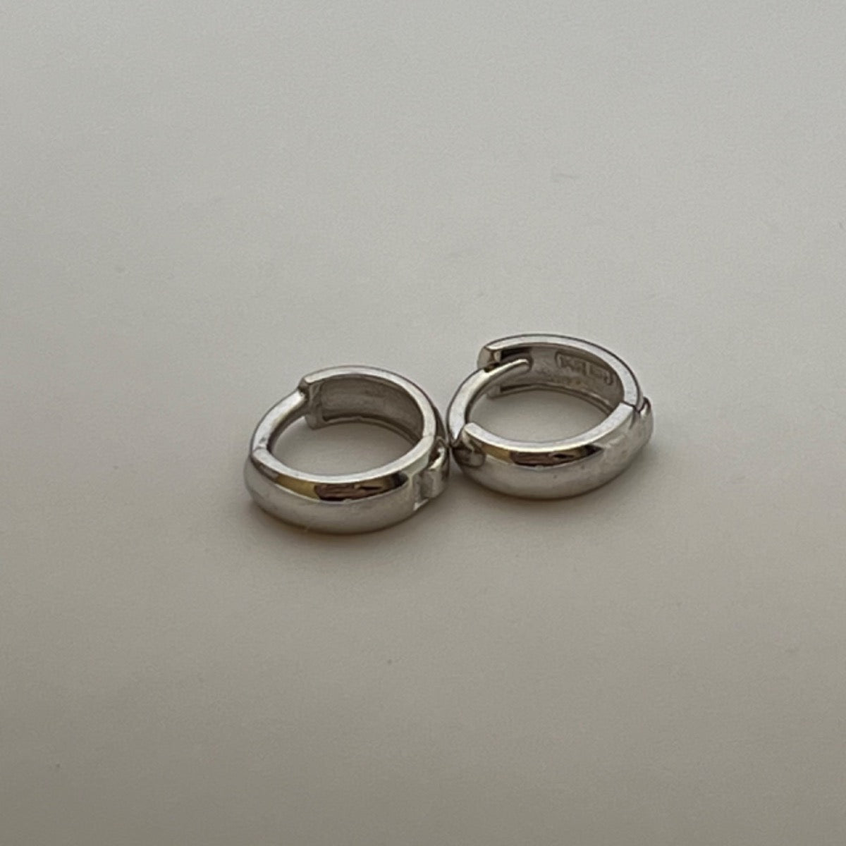 14K White Gold Earring