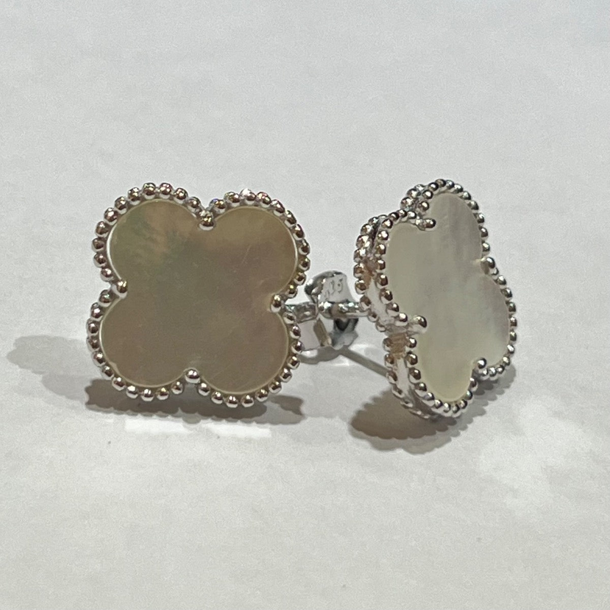 Silver Four Leaf Clover Earring