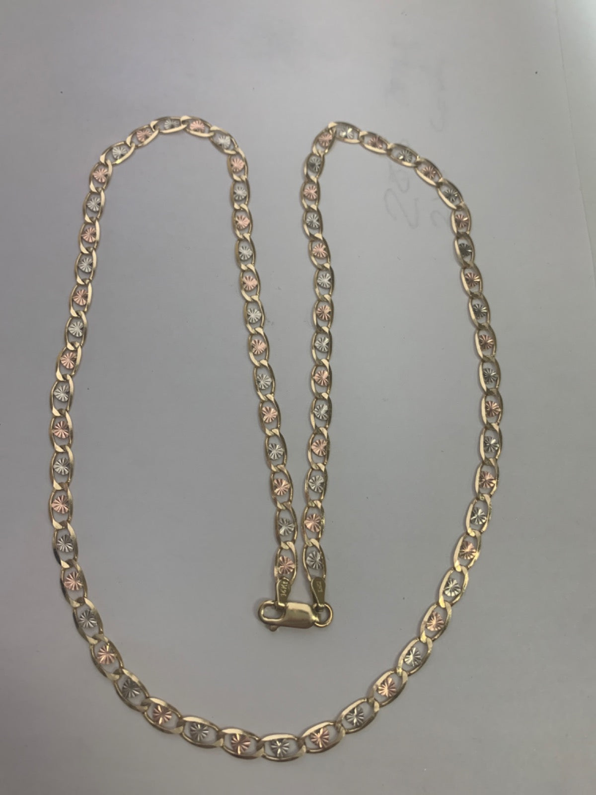 14K Tri-Tone Gold Chain