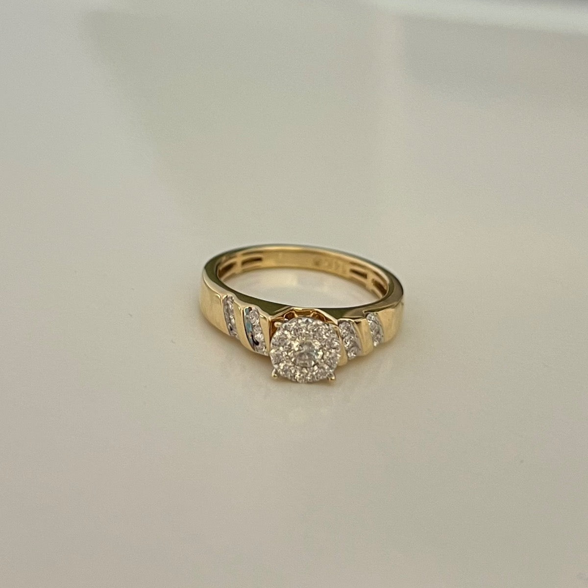 14K Yellow Gold Engagement Ring with Diamond