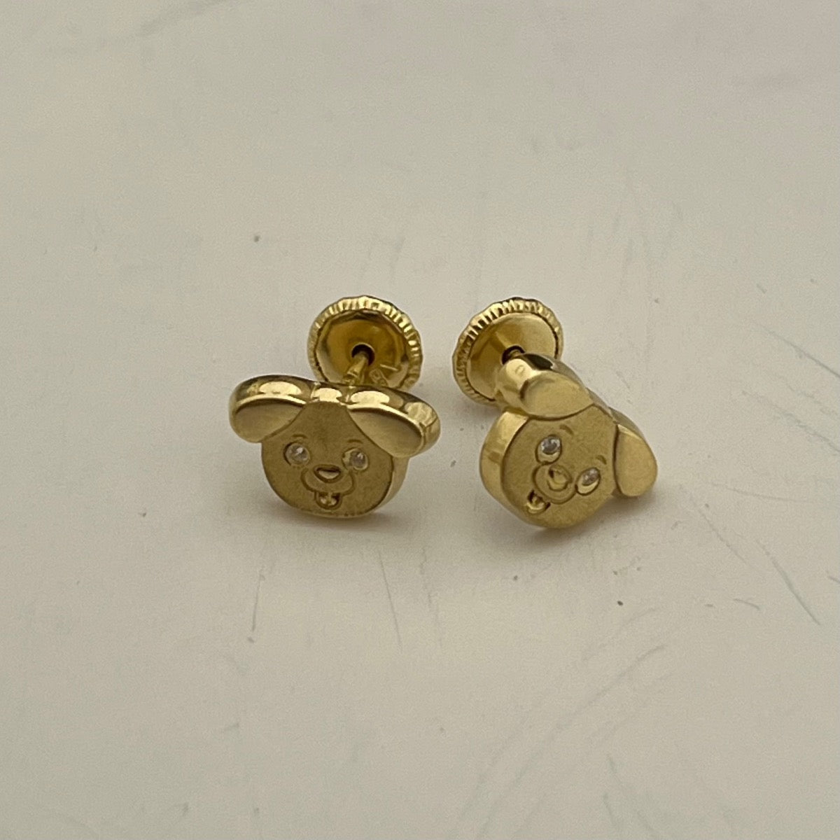 18K Yellow Gold Earring with CZ