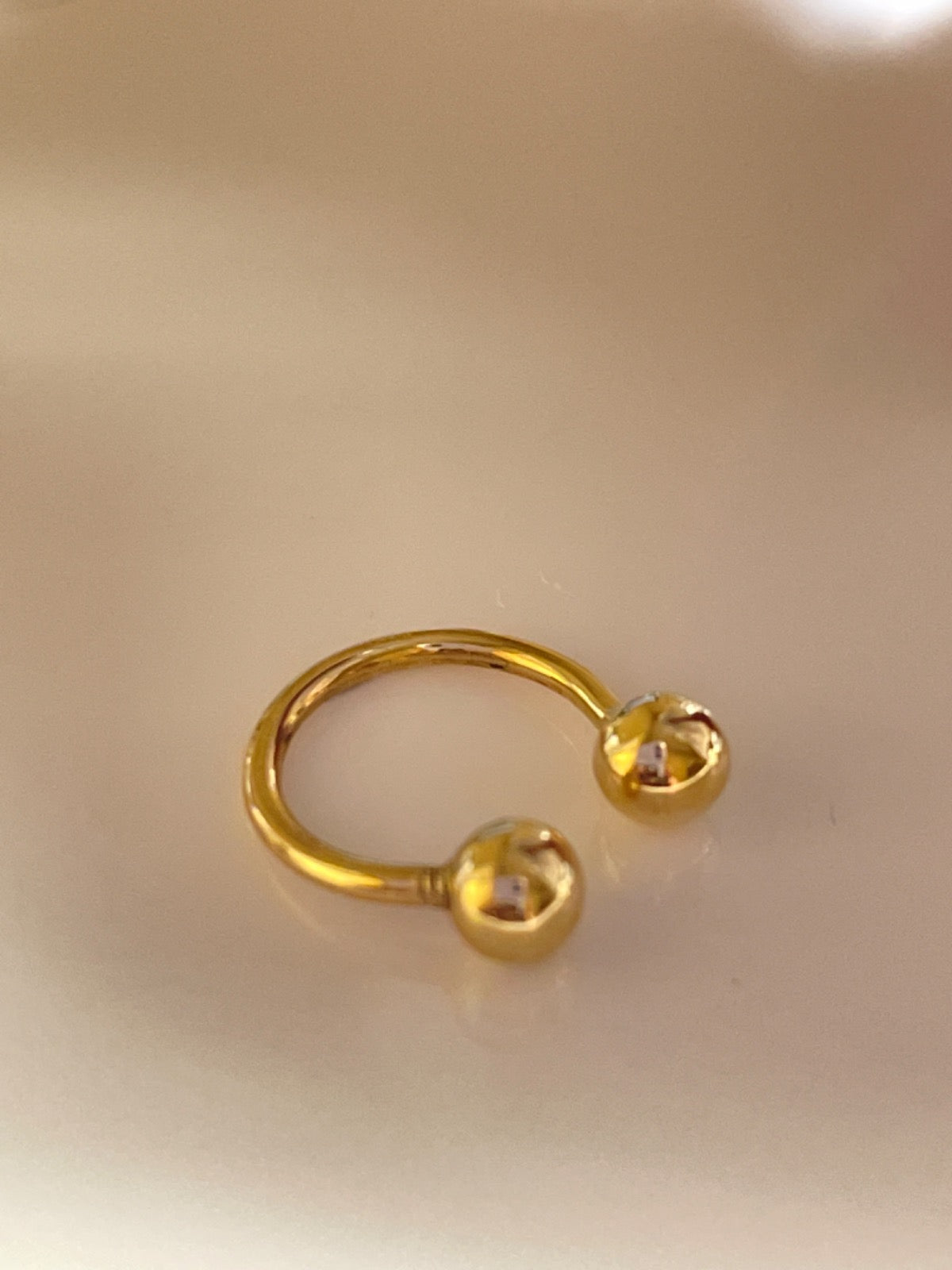 18K Yellow Gold Eyebrow Piercing