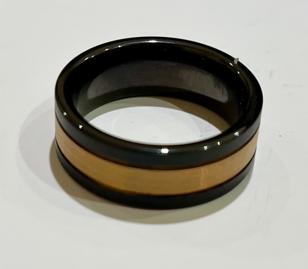 Two-Tone Tungsten Wedding Band