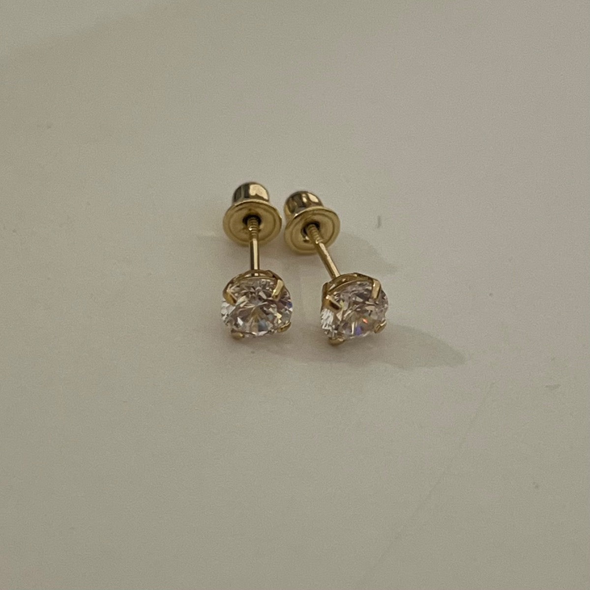 14K Yellow Gold Earring with CZ