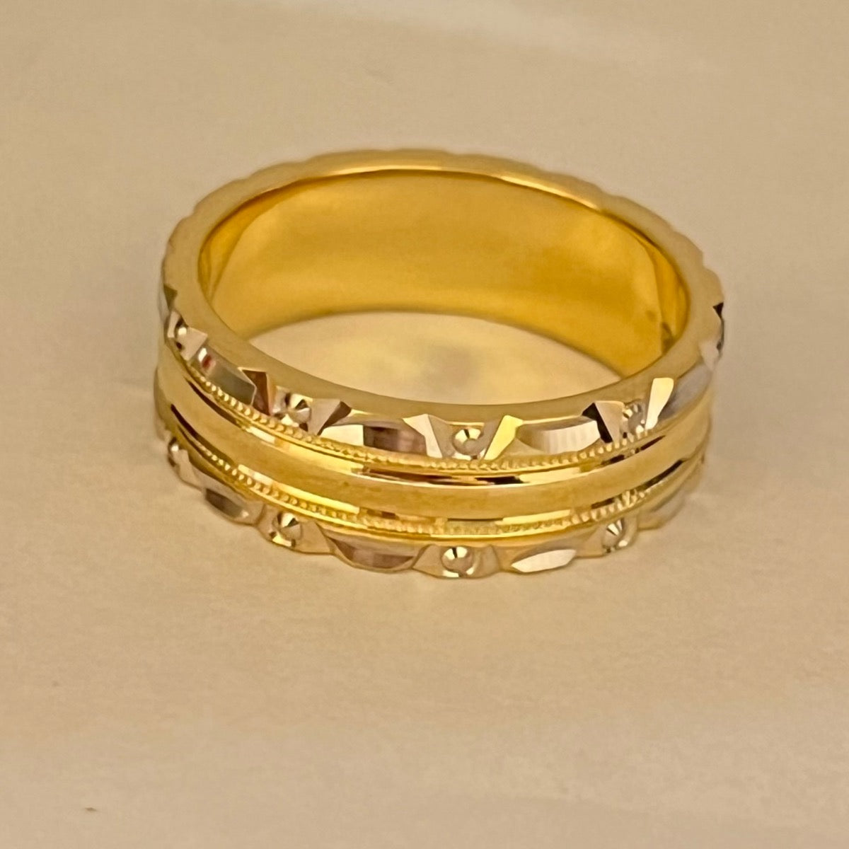 18K Two-Tone Gold Wedding Band