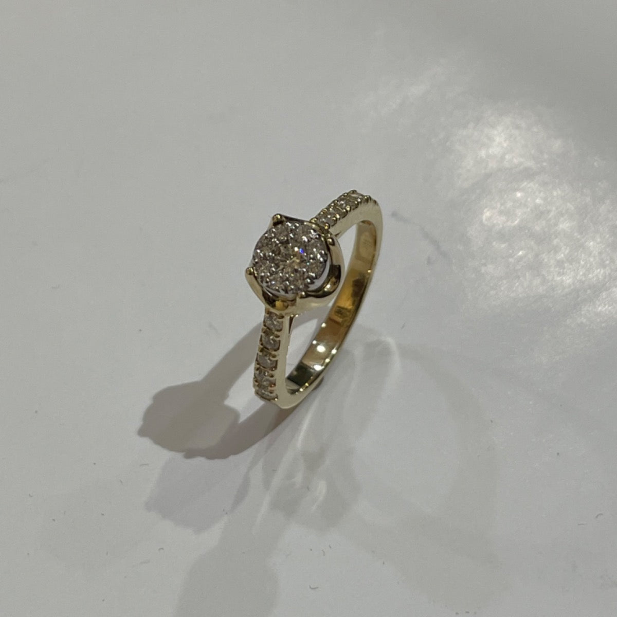 14K Two-Tone Gold Engagement Ring with Diamond