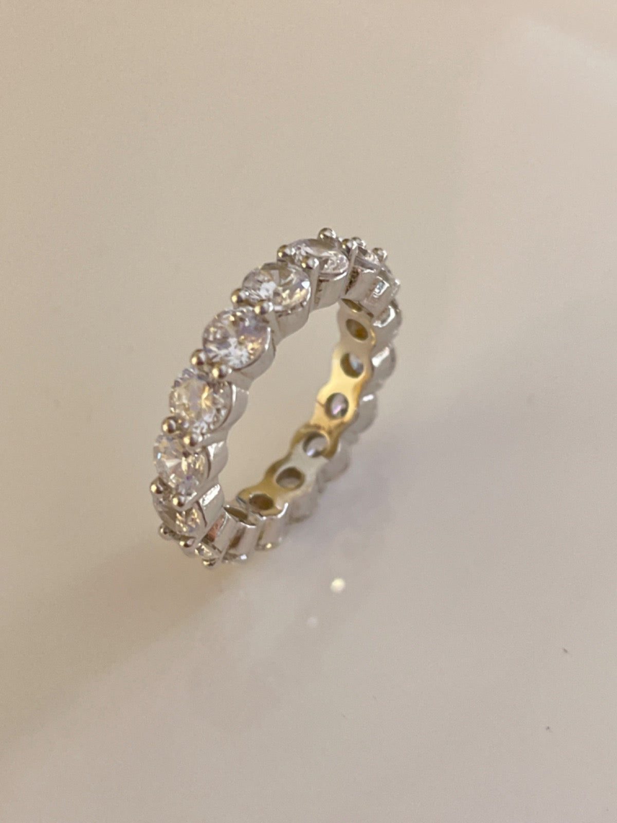 Silver Infinity Ring with CZ