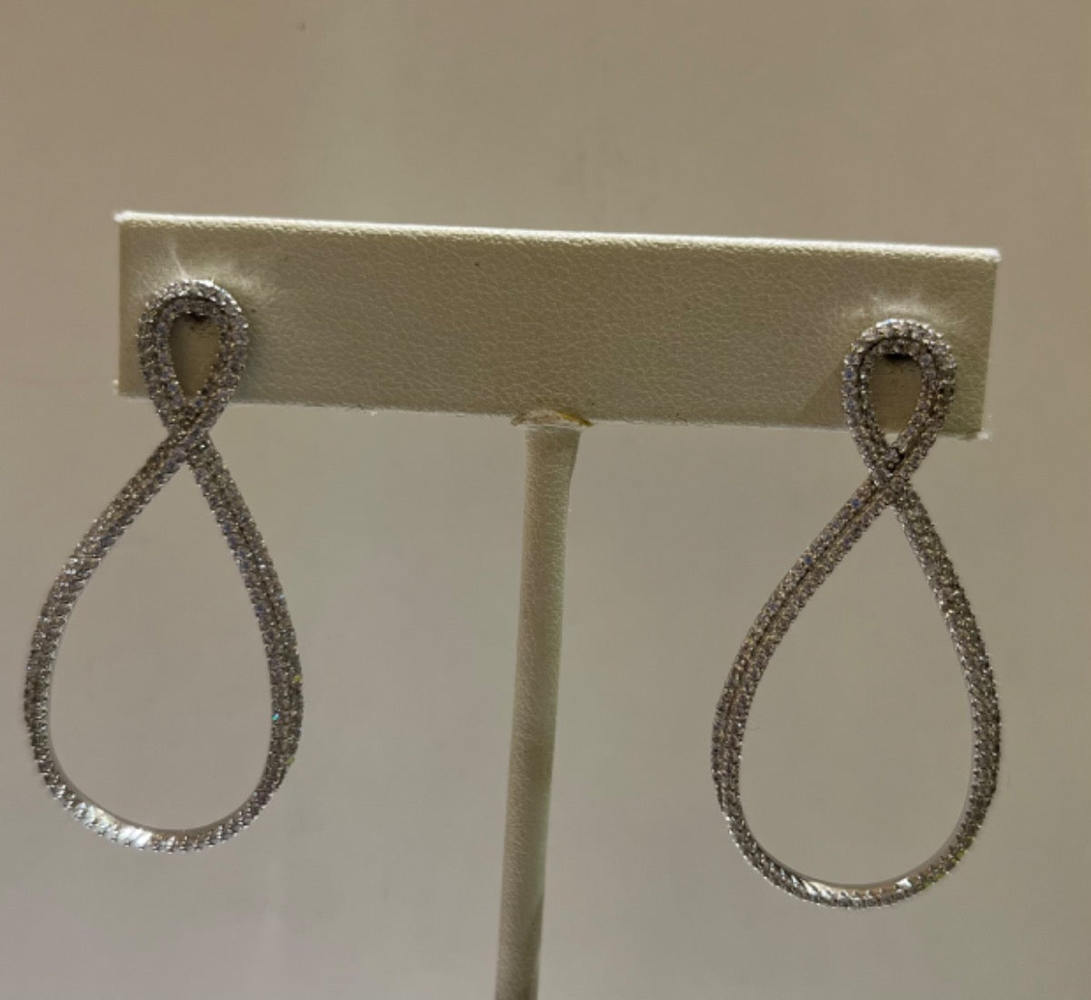 Silver Infinity Earring with CZ