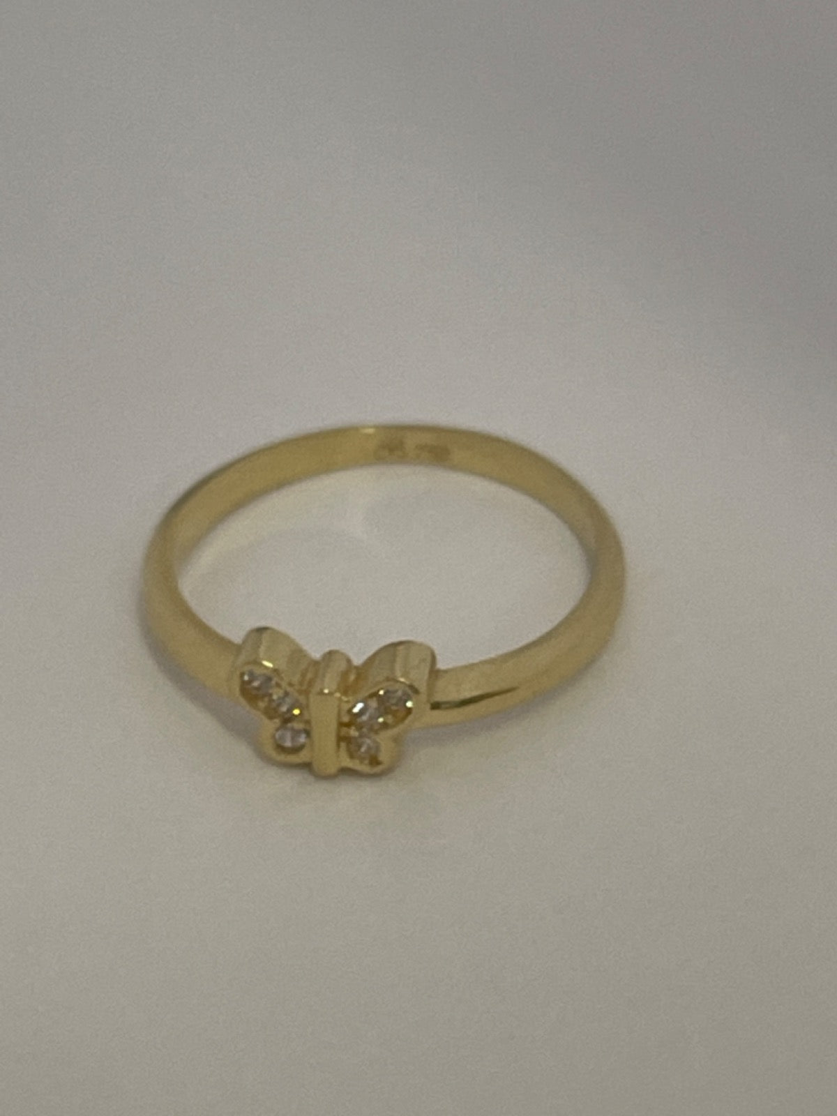 18K Yellow Gold Butterfly Ring