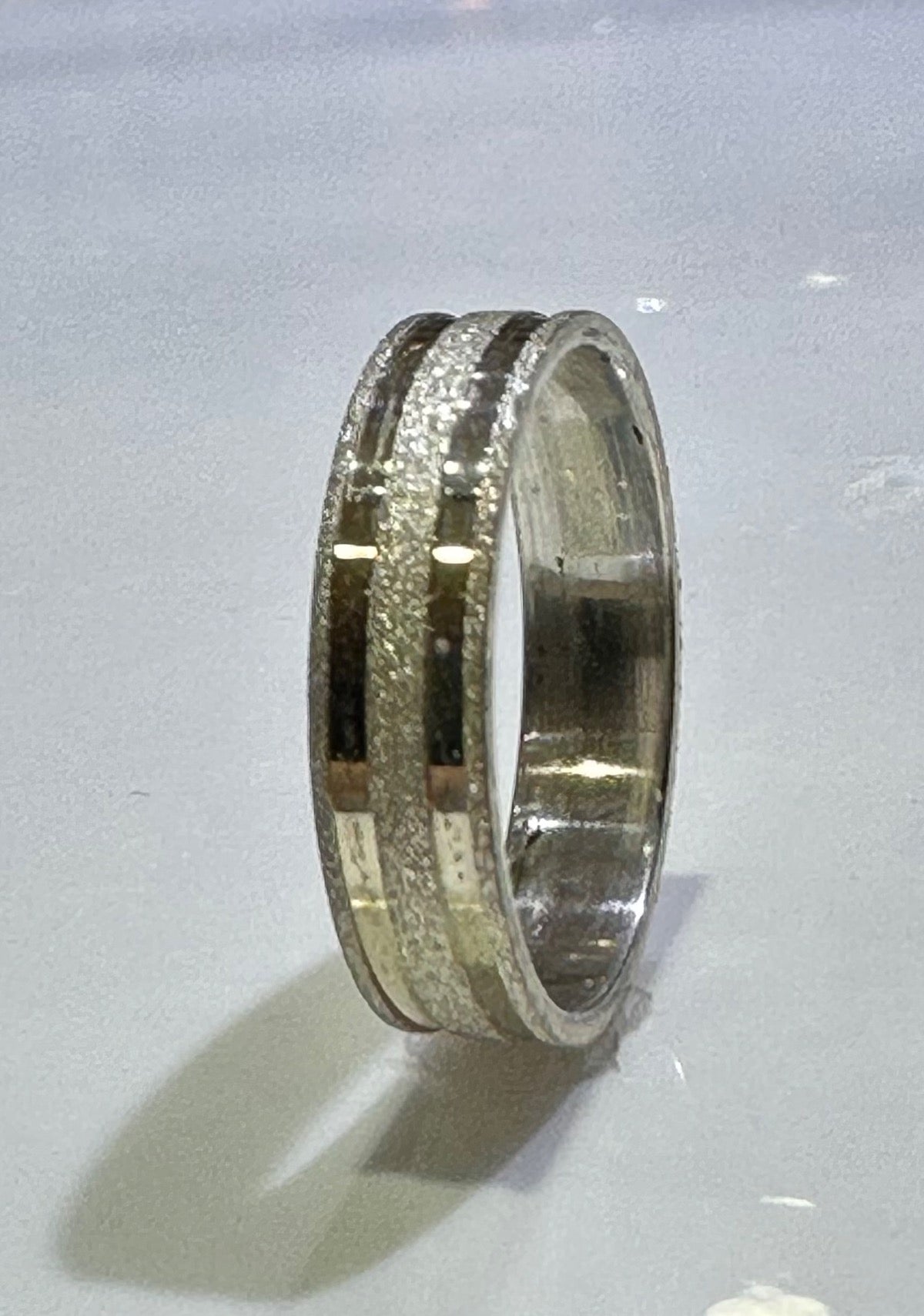White Silver Engagement Ring