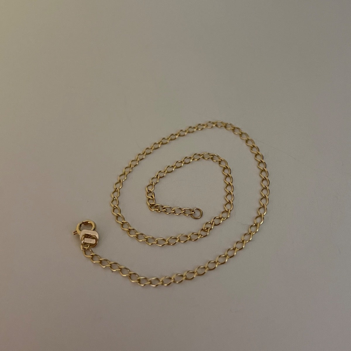 18K Yellow Gold Anklet with CZ