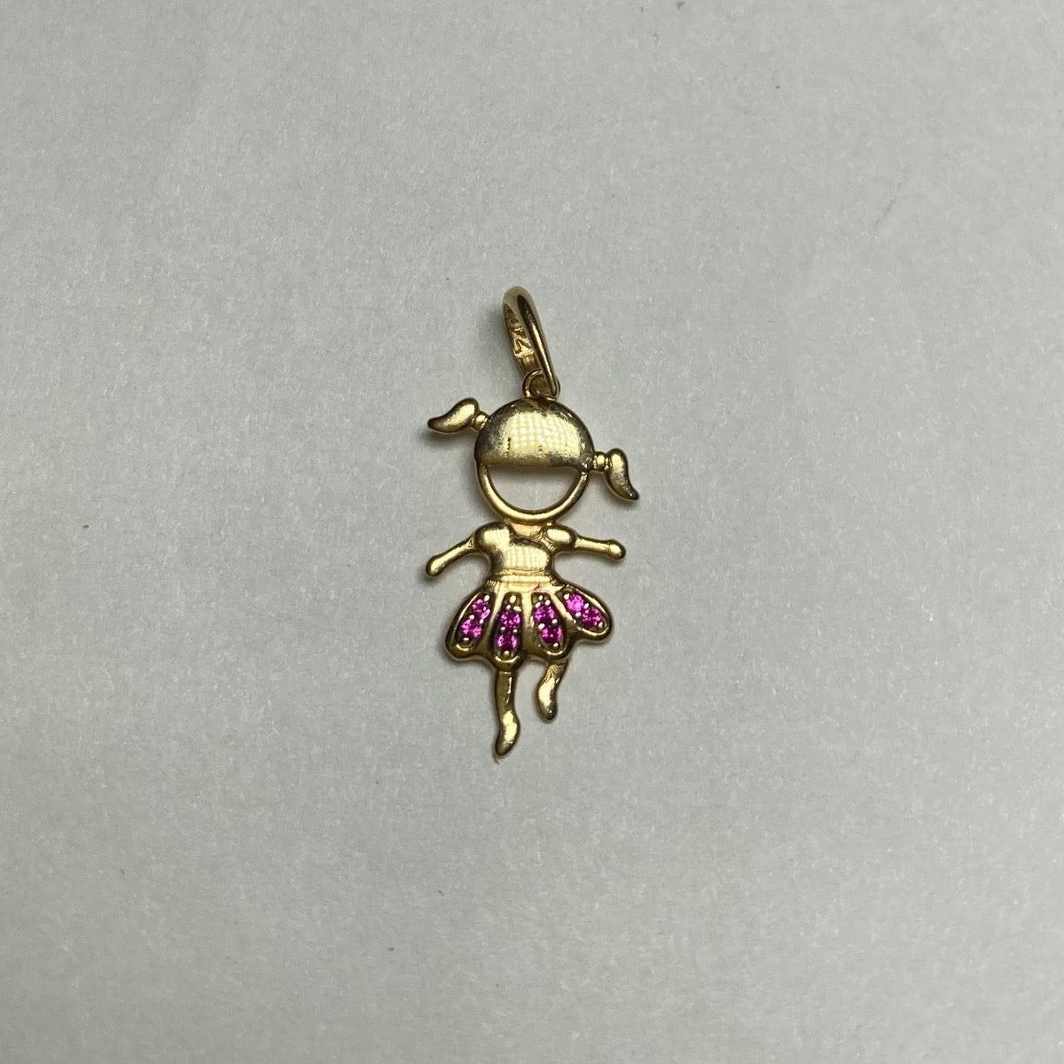 18K Yellow Gold Charm with CZ