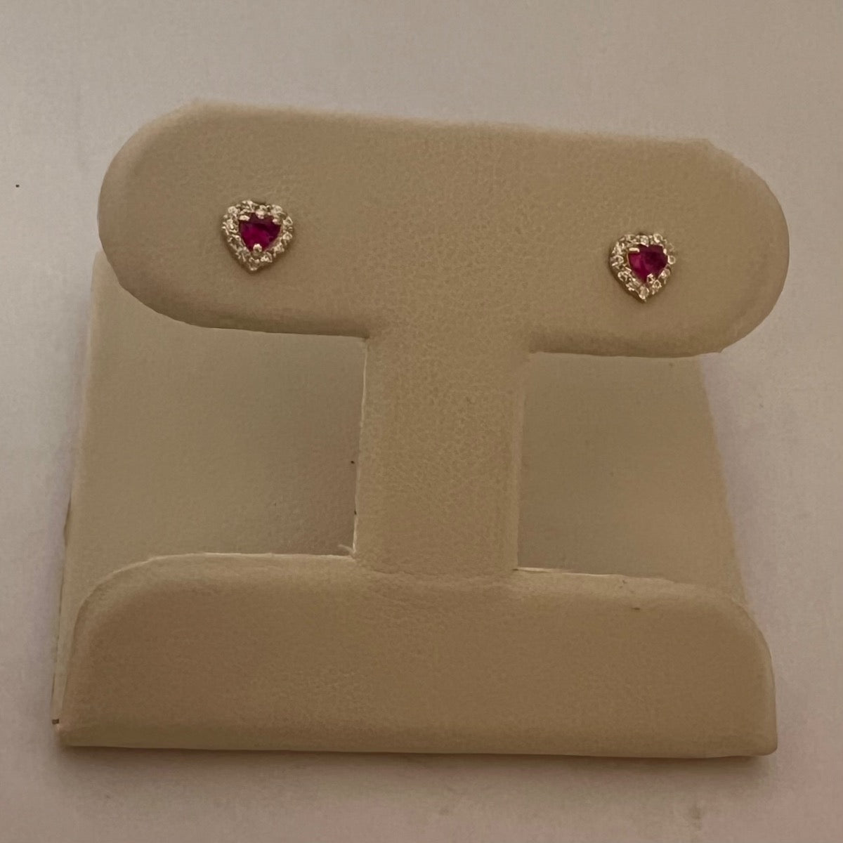 14K Yellow Gold Heart Earring with CZ