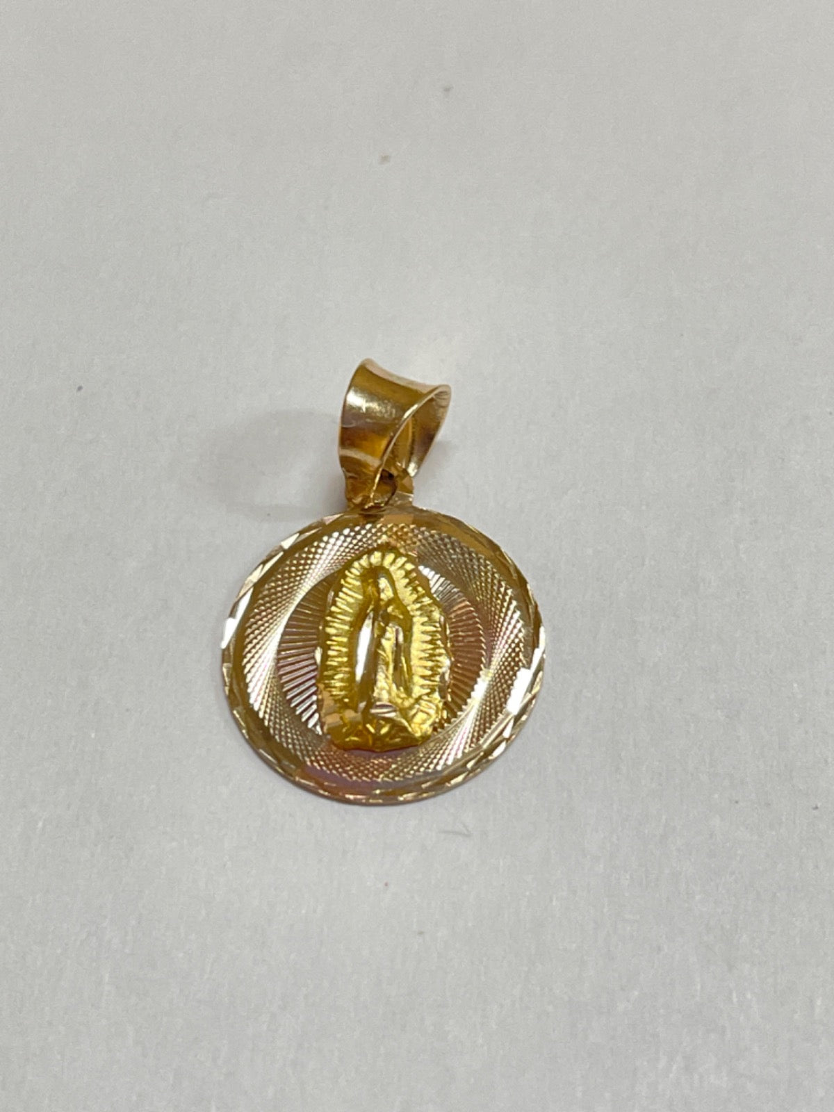 14K Yellow Gold Our Lady Of Guada Pendant