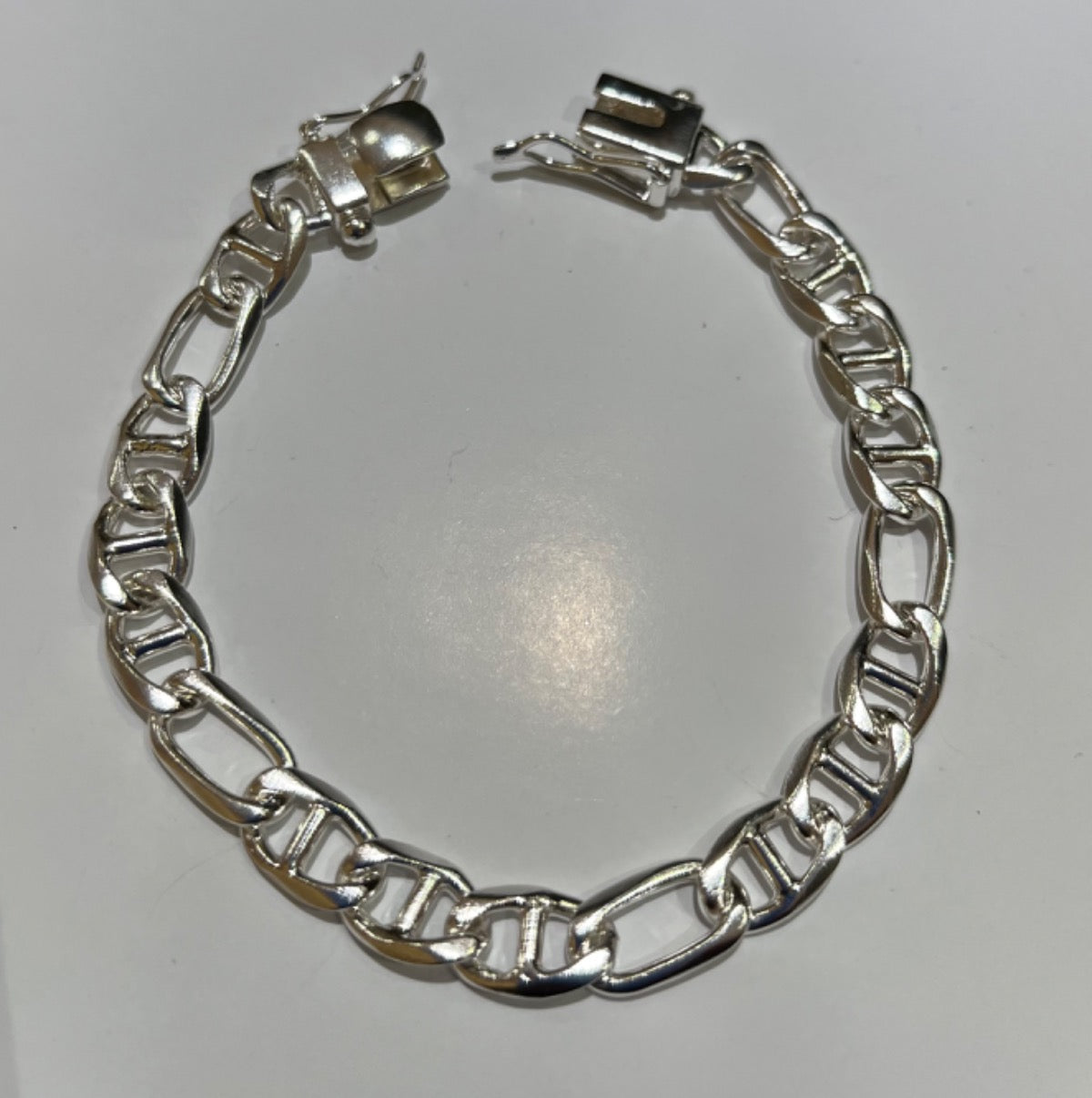 White Silver Men's Bracelet