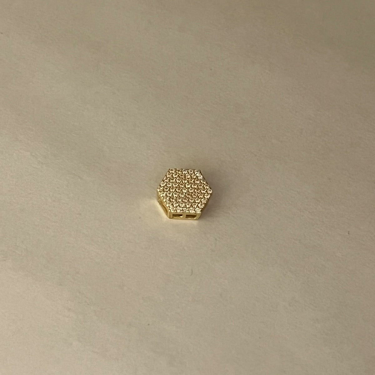 18K Yellow Gold Pave Shower Pendant with CZ