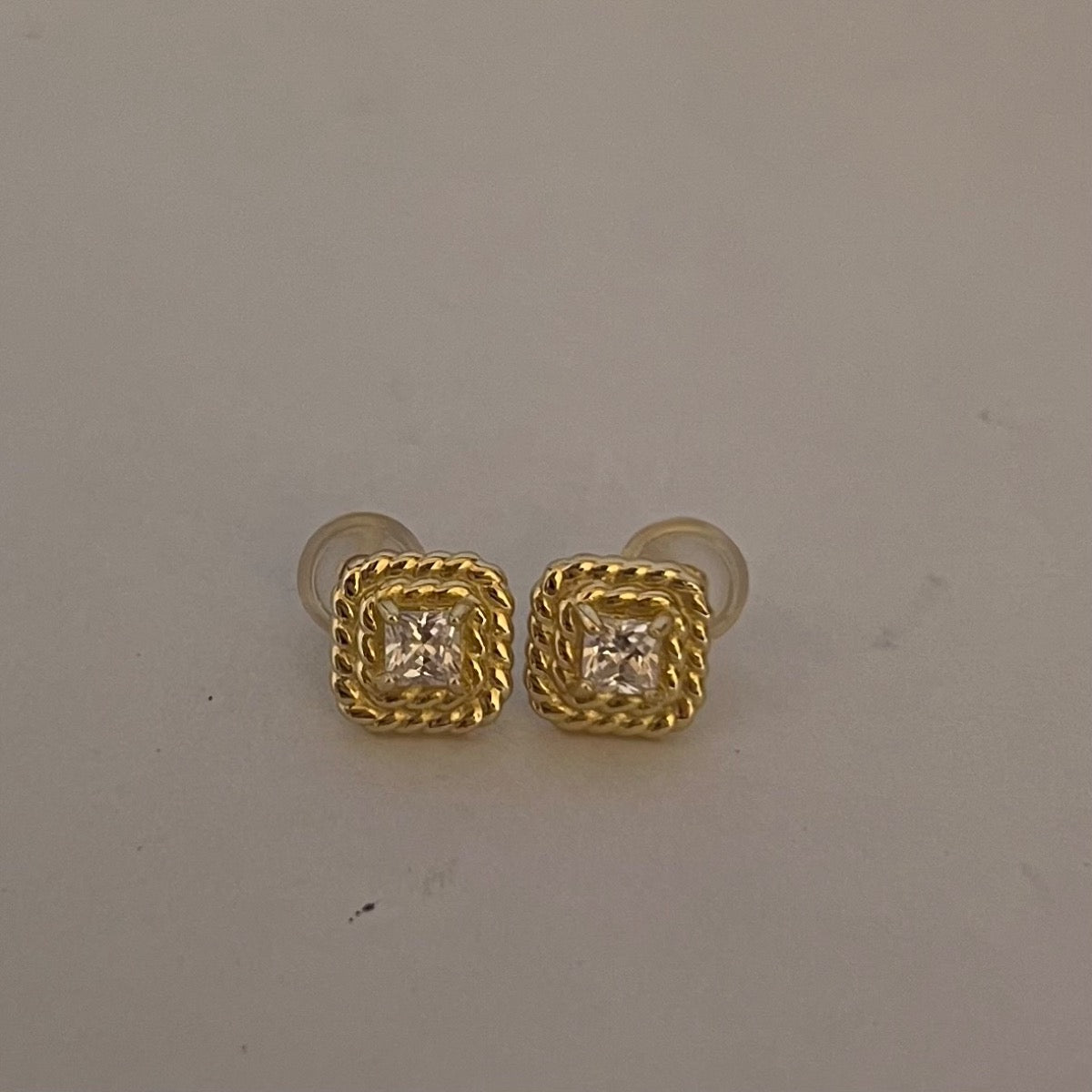14K Yellow Gold Earring with CZ