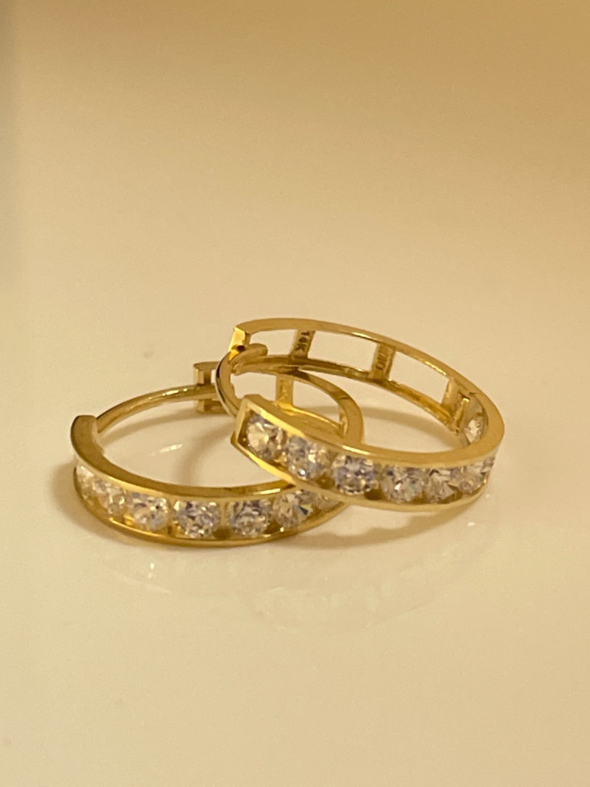 14K Yellow Gold Earring with CZ