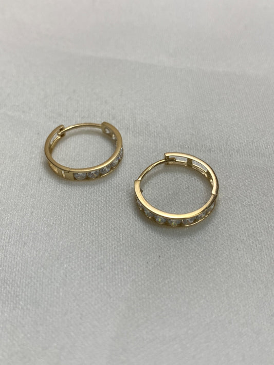 14K Yellow Gold  Earring with CZ