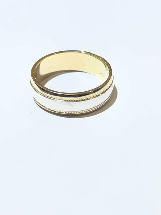 14K Two-Tone Gold  Wedding Band
