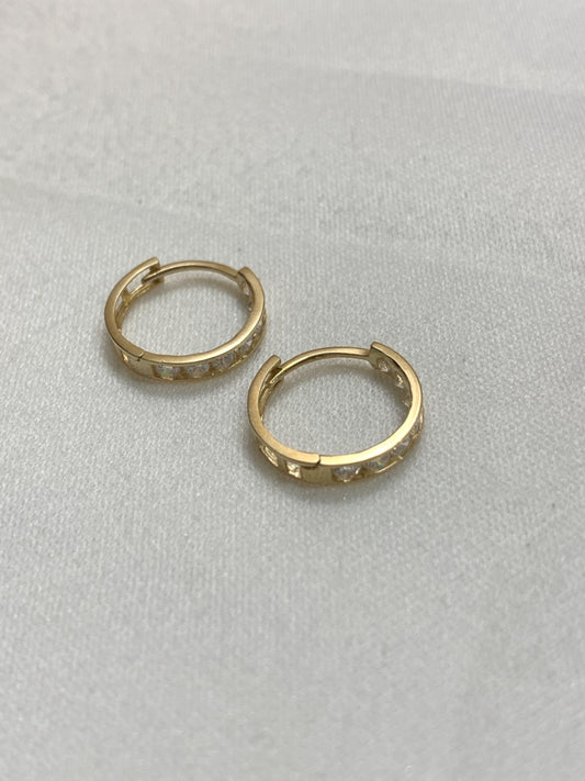 14K Yellow Gold  Earring with CZ