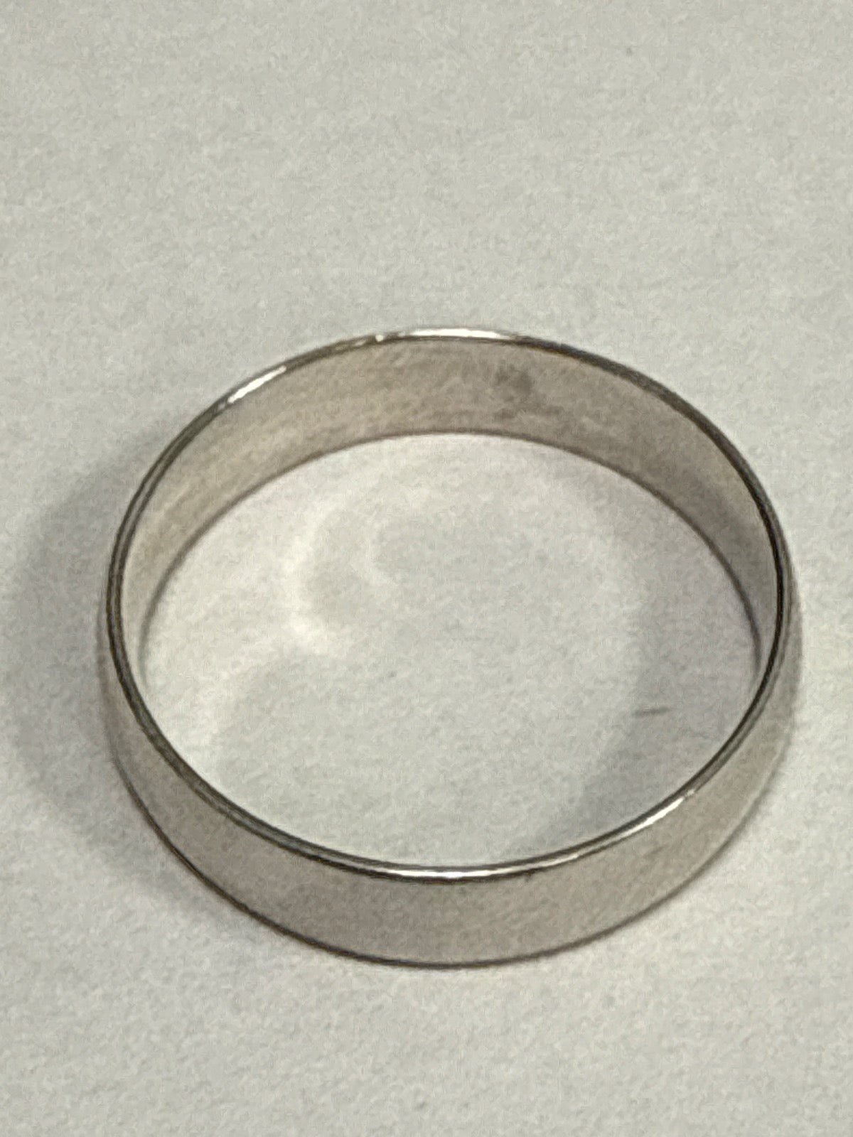 White Silver  Wedding Band