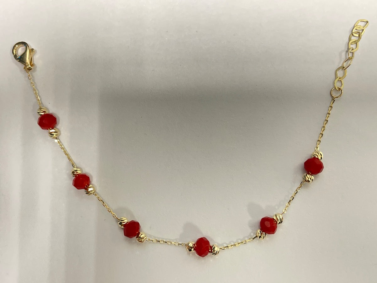 14K Yellow Gold  Bracelet with CZ