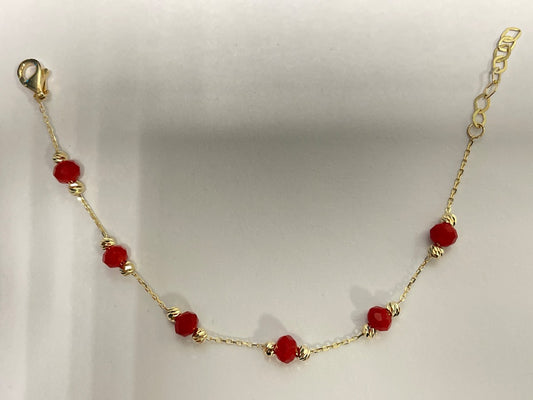 14K Yellow Gold  Bracelet with CZ