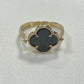 14K Yellow Gold Clove  Ring with CZ