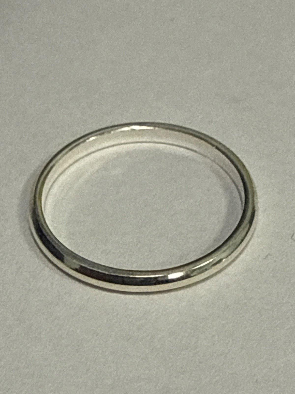 White Silver  Wedding Band