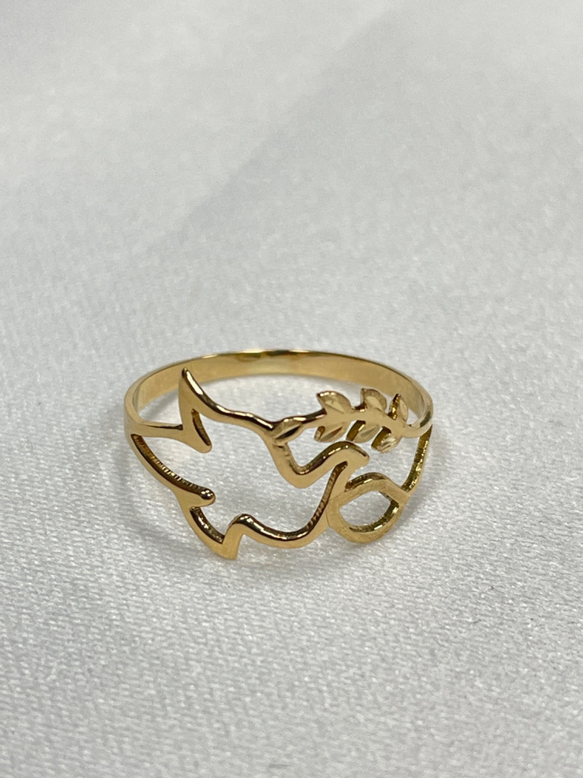 18K Yellow Gold Holy Spirit  Ring