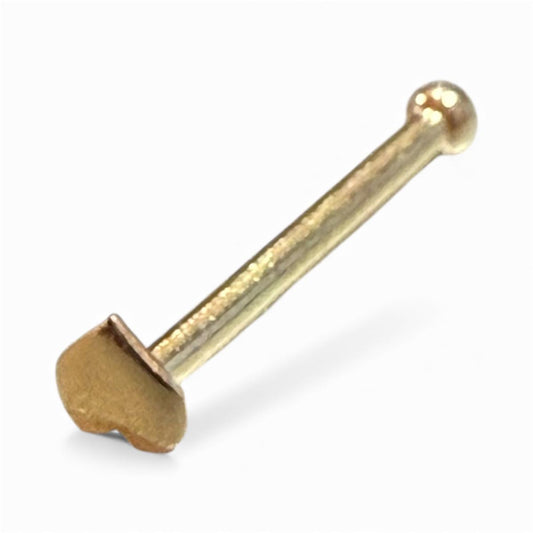 18K Yellow Gold Heart Piercing