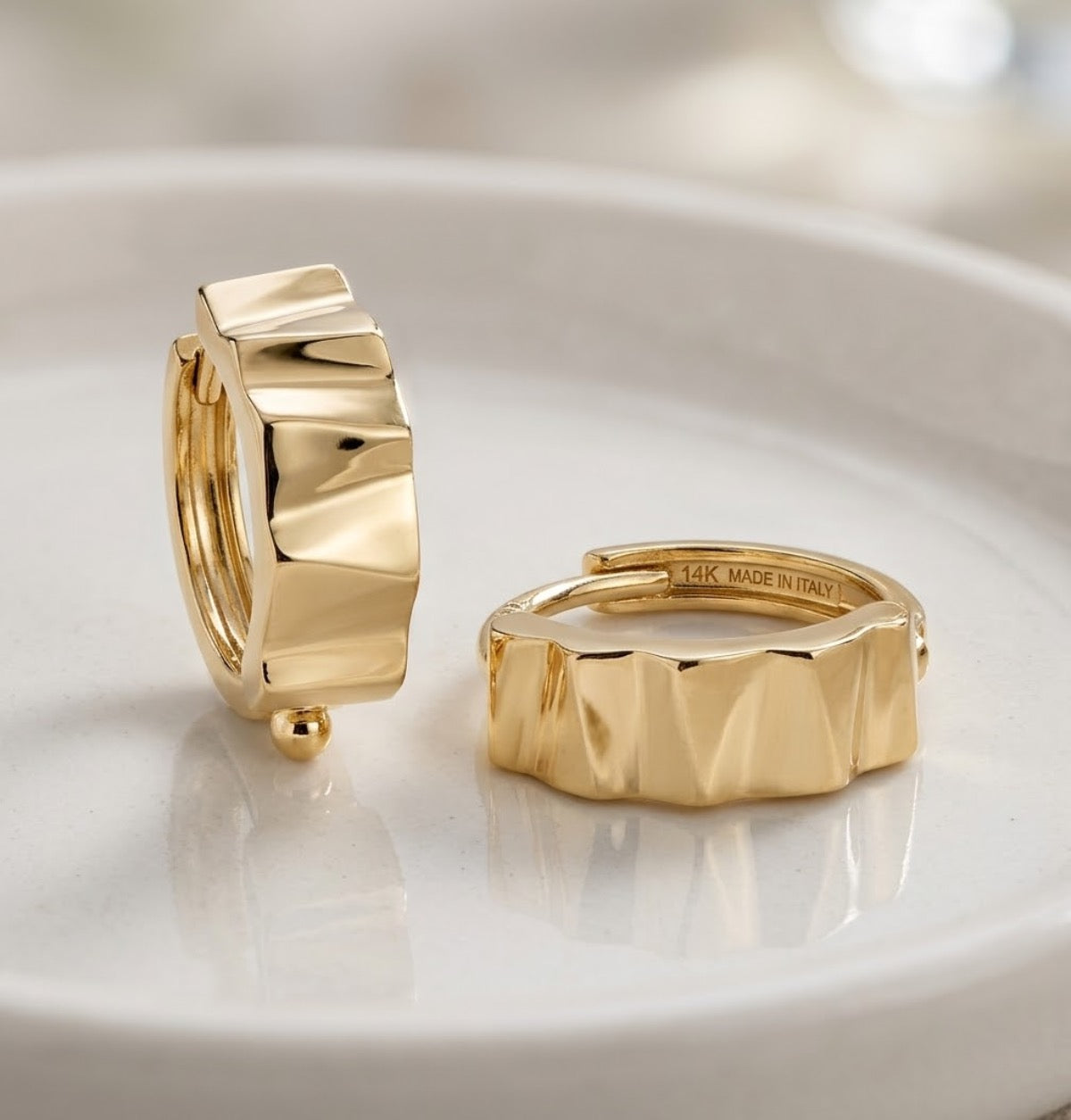 14K Yellow Gold  Earring