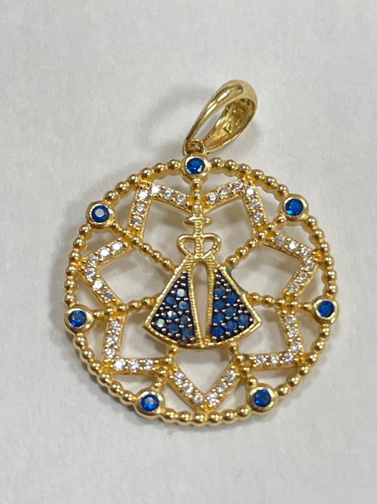 18K Yellow Gold  Pendant with CZ