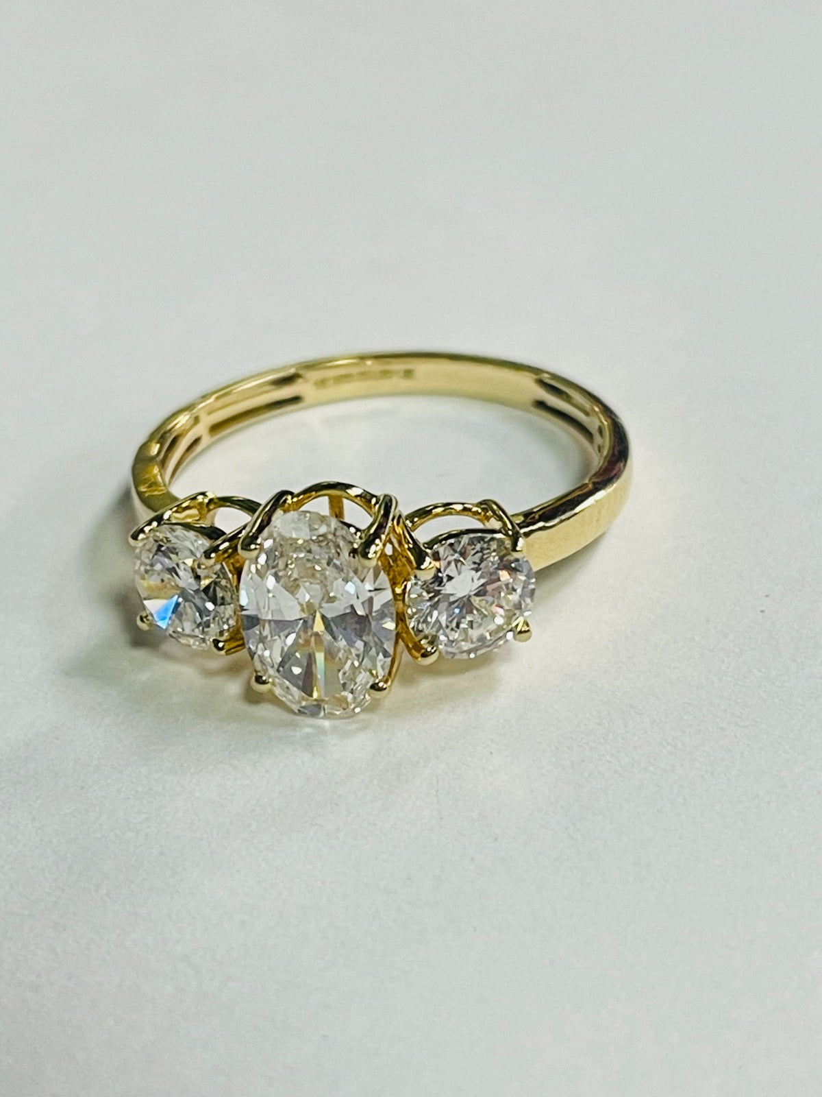 14K Yellow Gold  Engagement Ring with Lab Diamond