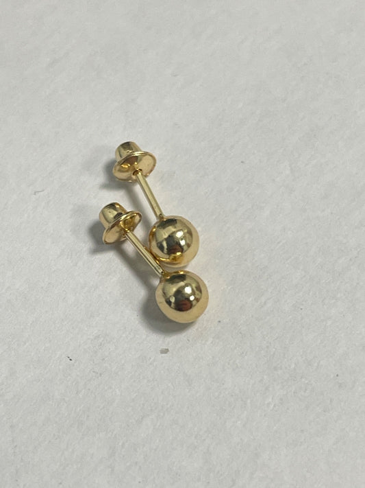 18K Yellow Gold 3.55mm Size Earring