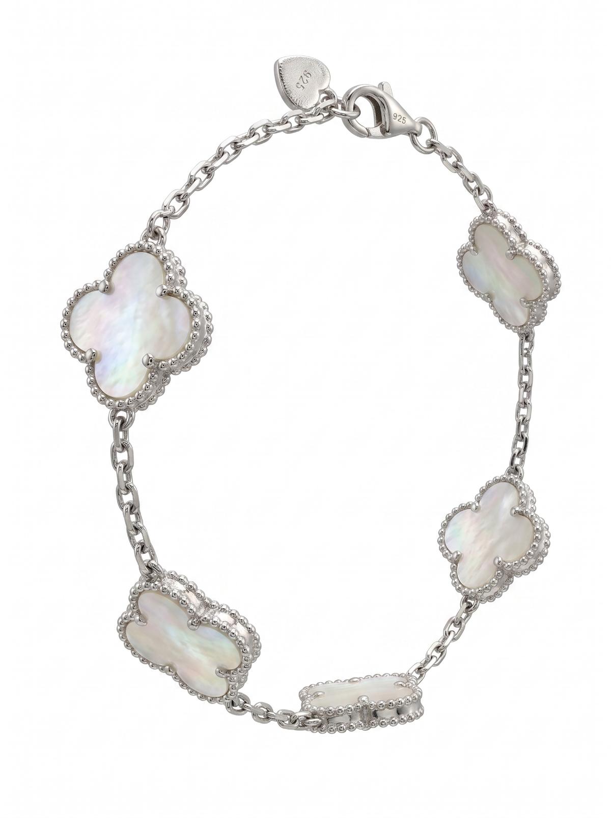 White Silver  Bracelet with CZ