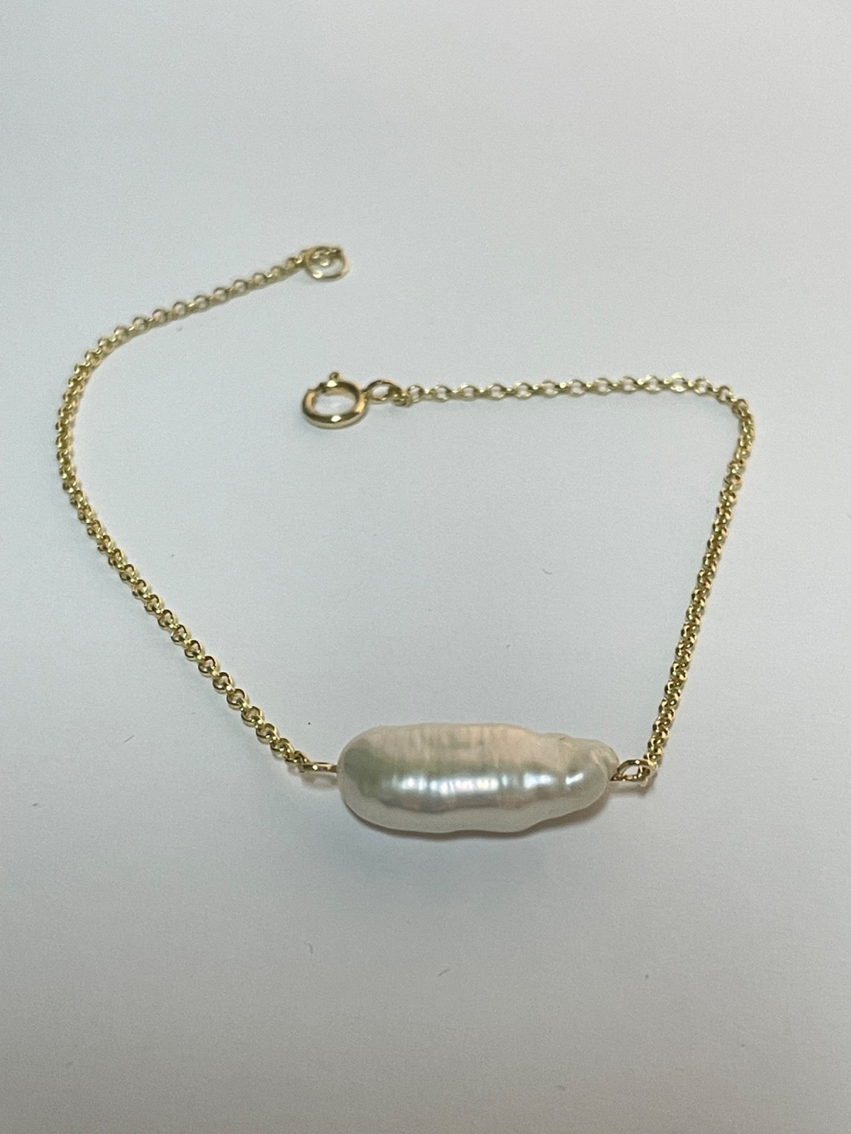 18K Yellow Gold  Bracelet with Pearl