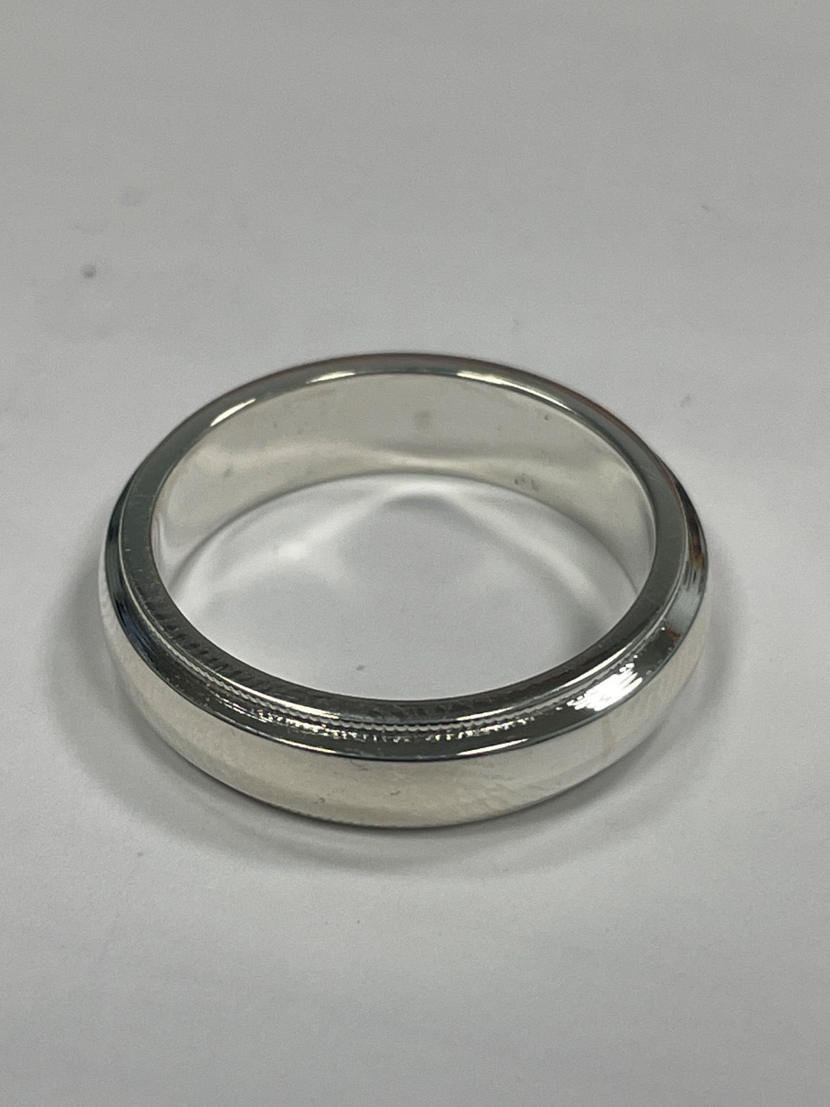 White Silver Engagement  Ring