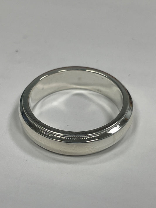 White Silver Engagement  Ring
