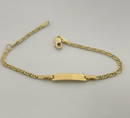 18K Yellow Gold ID Baby Bracelet