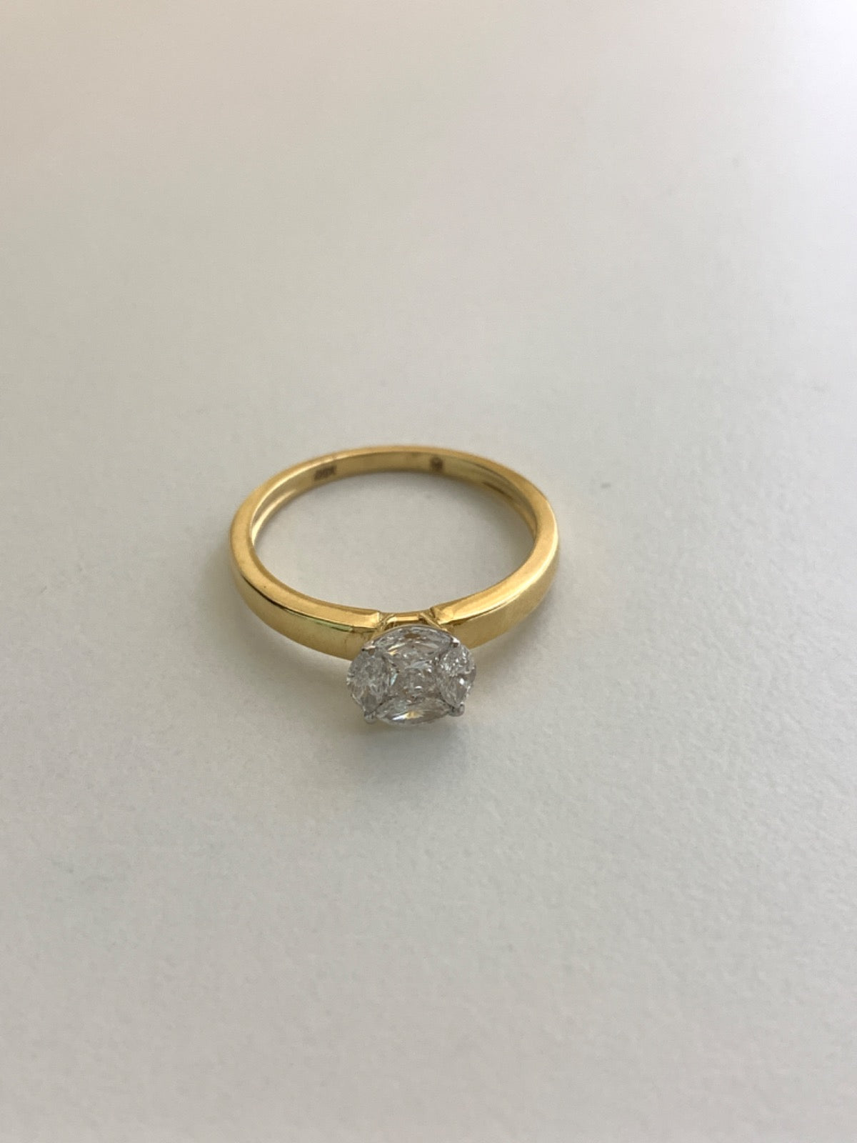 14K Yellow Gold  Engagement Ring with Diamond