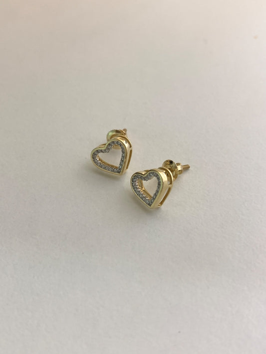 14K Yellow Gold  Earring with Diamond