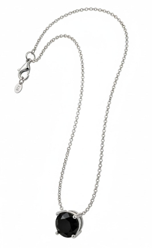 White Silver  Necklace with CZ