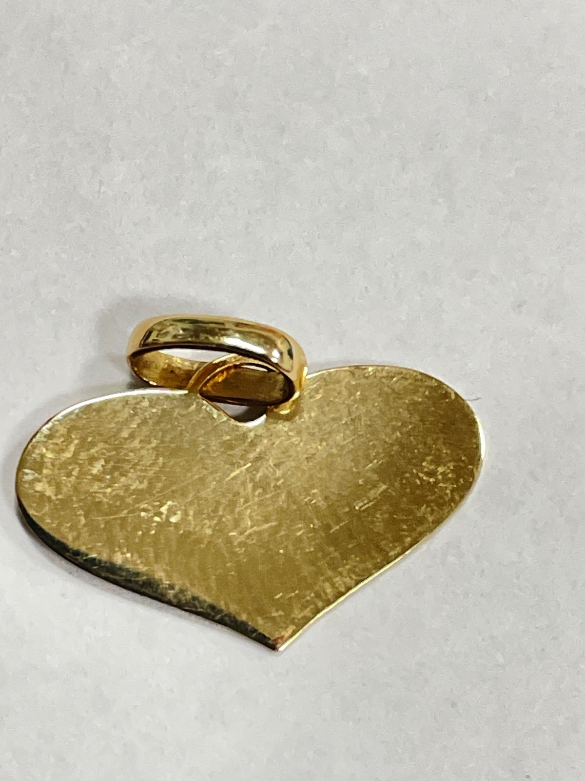 18K Yellow Gold Heart Pendant